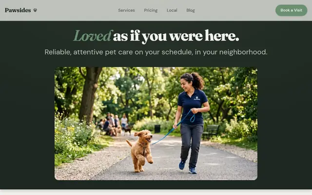 Homepage of Pawsides – cat sitter in Sunnyvale, CA