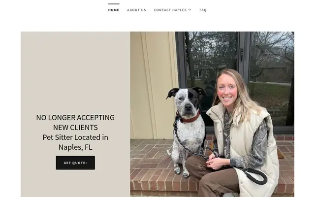 Homepage of Paw-sitive Pet Nanny Naples – cat sitter in Naples, FL