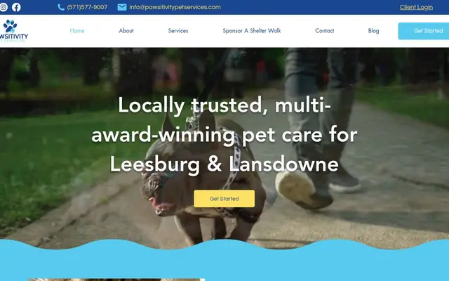 Homepage of Pawsitivity Pet Services – cat sitter in Ashburn, VA