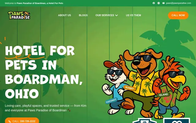 Homepage of Paws Paradise, LLC – cat sitter in Boardman, OH