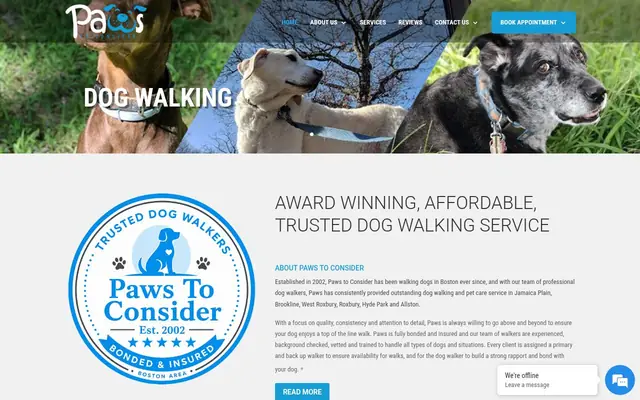Homepage of Paws To Consider – cat sitter in Boston, MA