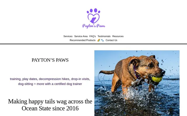 Homepage of Payton's Paws – cat sitter in Rumford, RI