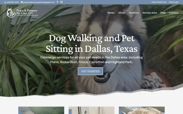 Homepage of Peace and Purpose Pet Care, LLC – cat sitter in Carrollton, TX