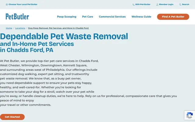 Homepage of Pet Butler – cat sitter in Chadds Ford, PA