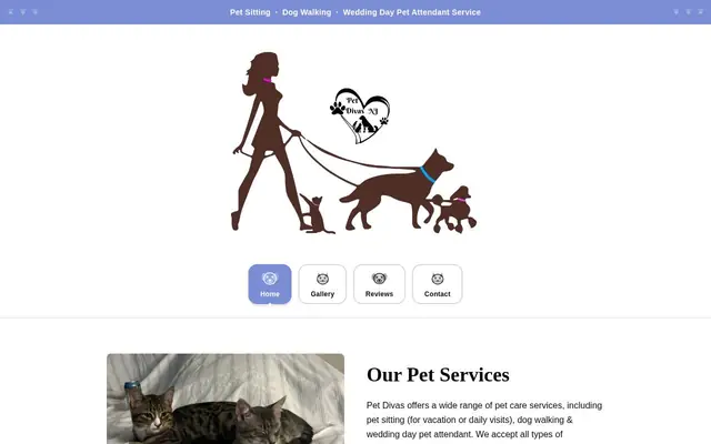 Homepage of Pet Divas New Jersey – cat sitter in Colts Neck, NJ