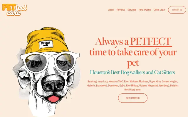 Homepage of PETfect care – cat sitter in Houston, TX