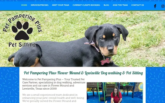 Homepage of Pet Pampering Plus – cat sitter in Grapevine, TX