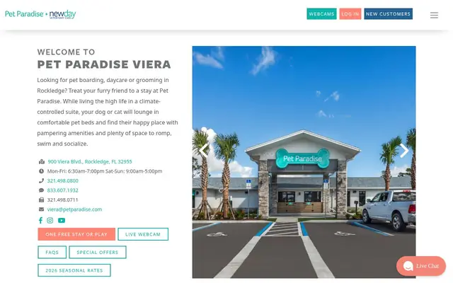 Homepage of Pet Paradise Viera – cat sitter in Rockledge, FL