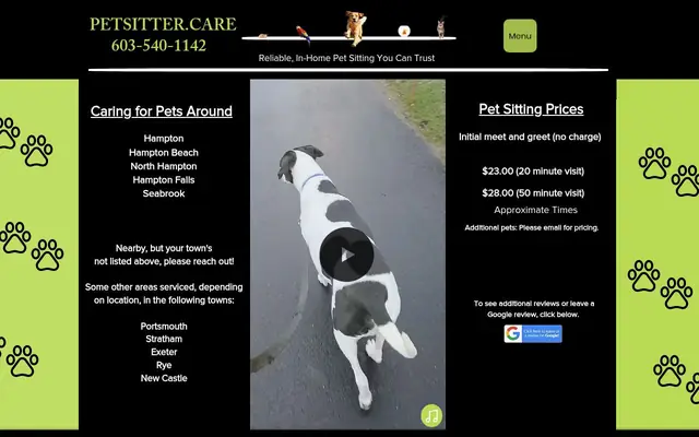 Homepage of PetSitter.Care – cat sitter in Hampton, NH