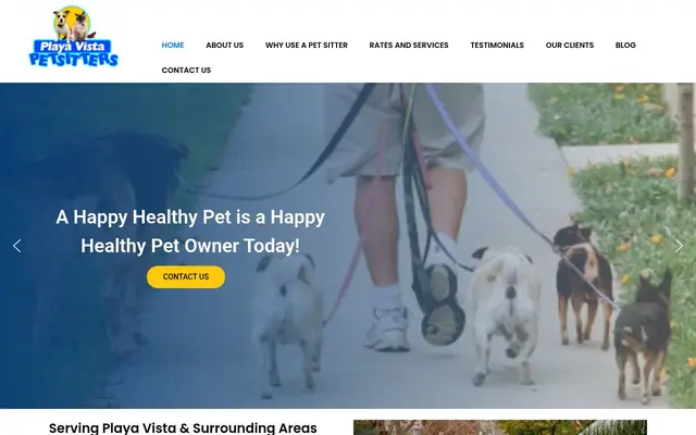Homepage of Playa Vista Petsitters – cat sitter in Marina Del Rey, CA