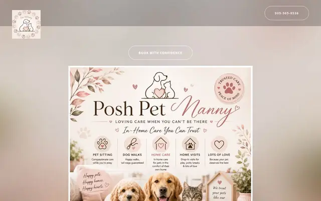 Homepage of Posh Pet Nanny San Diego – cat sitter in San Diego, CA