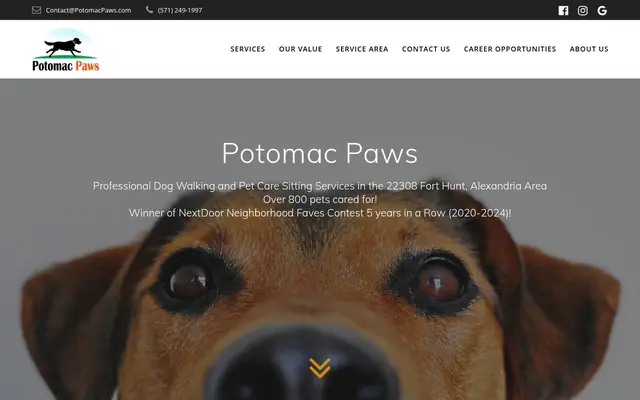 Homepage of Potomac Paws, LLC – cat sitter in Alexandria, VA