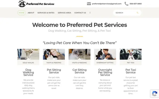 Homepage of Preferred Pet Services – cat sitter in Norton, MA