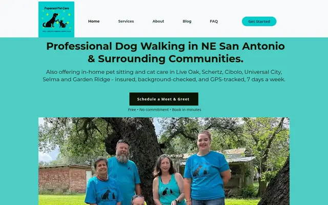 Homepage of Puparazzi Pet Care – cat sitter in Hollywood Park, TX