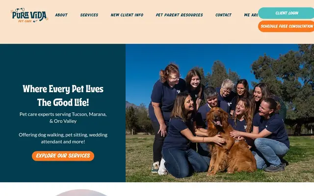 Homepage of Pura Vida Pet Care – cat sitter in Arizona