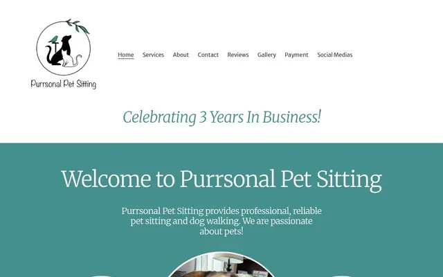 Homepage of Purrsonal Pet Sitting – cat sitter in Kingston, MA