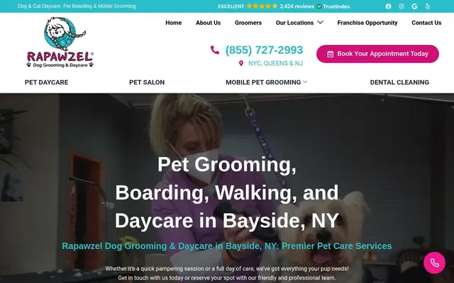Homepage of Rapawzel Dog Grooming & Day Care – cat sitter in Flushing, NY
