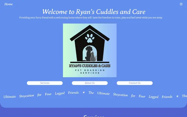 Homepage of Ryan's Cuddles and Care – cat sitter in Irving, TX