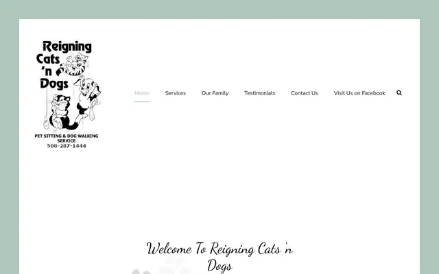 Homepage of Reigning Cats 'n Dogs – cat sitter in Swansea, MA