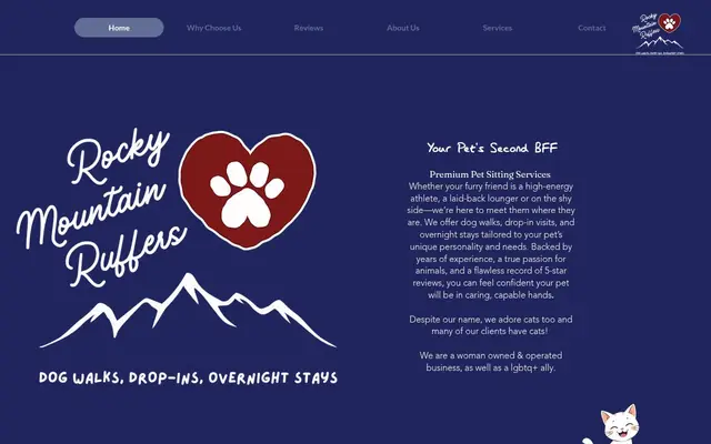 Homepage of Rocky Mountain Ruffers LLC – cat sitter in Aurora, CO
