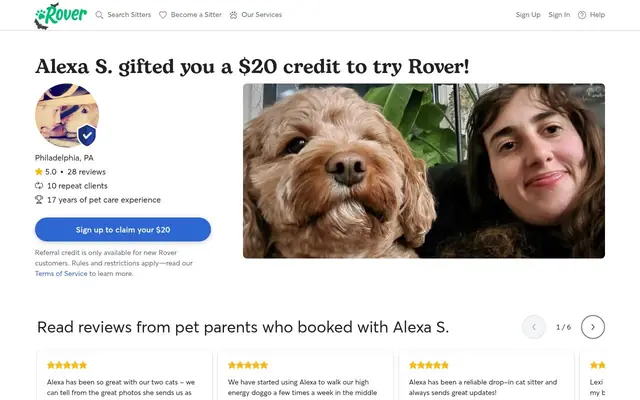 Homepage of Lexi's Animal Service – cat sitter in Philadelphia, PA