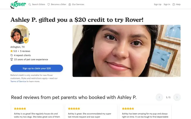 Homepage of Ashleye's Pet Sitting Business – cat sitter in Euless, TX