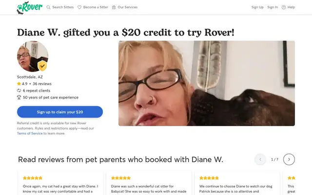Homepage of Auntie Dianes Doggy Daycare – cat sitter in Scottsdale, AZ