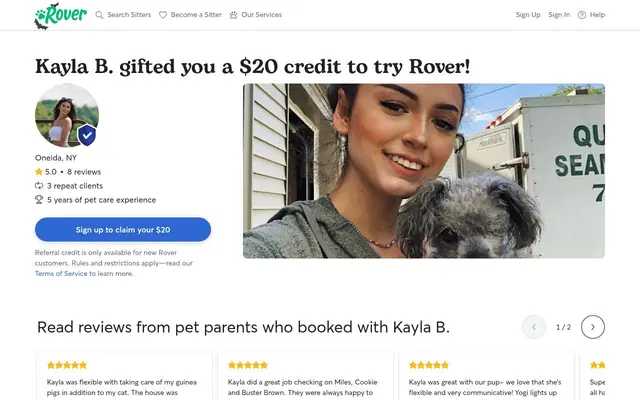 Homepage of Kayla’s Pet Services – cat sitter in Canastota, NY