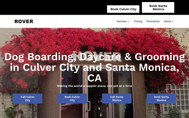 Homepage of Rover Kennels – cat sitter in Santa Monica, CA