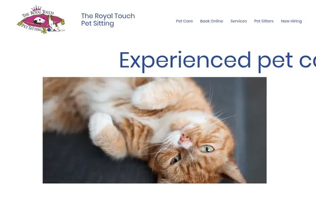 Homepage of The Royal Touch Pet Sitting – cat sitter in San Angelo, TX