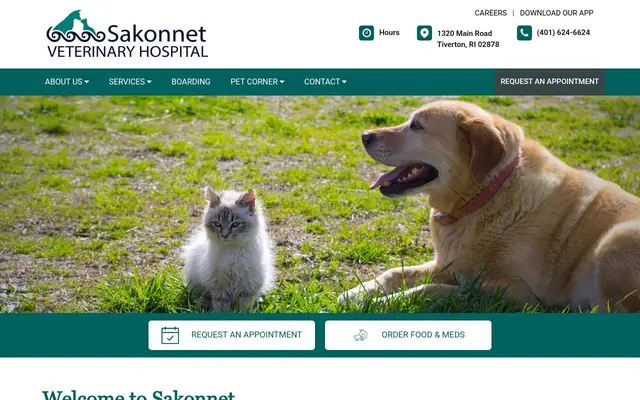 Homepage of Sakonnet Veterinary Hospital – cat sitter in Tiverton, RI