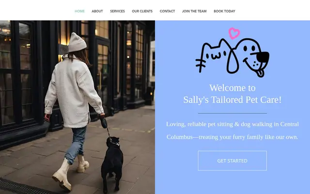 Homepage of Sally's Tailored Pet Care LLC – cat sitter in Columbus, OH