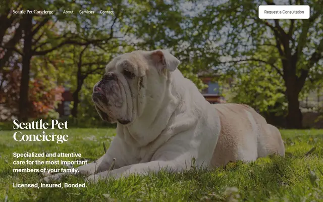 Homepage of Seattle Pet Concierge – cat sitter in Mercer Island, WA