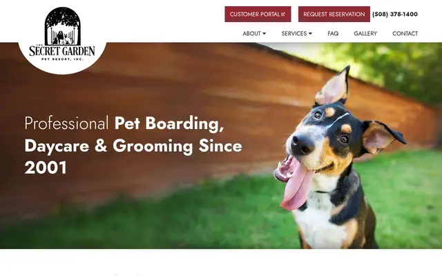Homepage of Secret Garden Pet Resort – cat sitter in East Bridgewater, MA