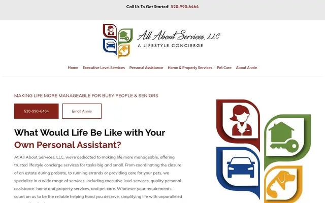 Homepage of All About Services LLC – cat sitter in Tucson, AZ