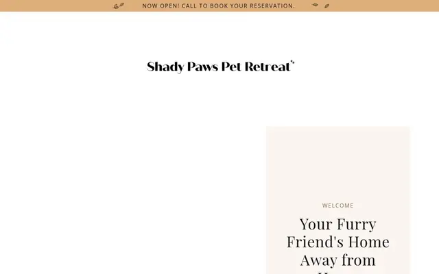 Homepage of Shady Paws Pet Retreat – cat sitter in Salisbury, MD