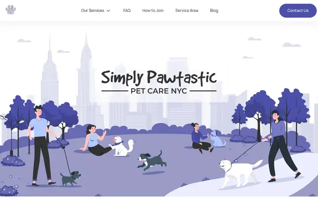 Homepage of Simply Pawtastic – cat sitter in New York, NY