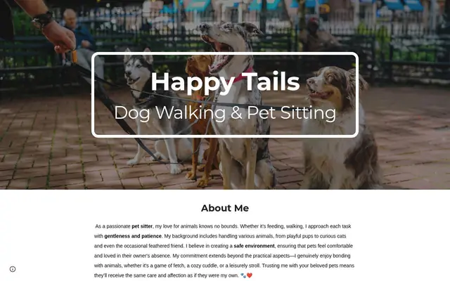 Homepage of Happy Tails Pet Sitting – cat sitter in Westport, CT