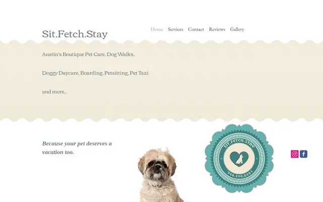 Homepage of Sit.Fetch.Stay – cat sitter in Austin, TX