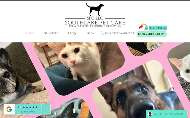Homepage of Southlake Pet Care – cat sitter in Grapevine, TX