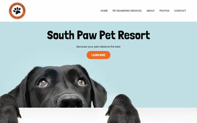 Homepage of South Paw Pet Resort – cat sitter in Willards, MD