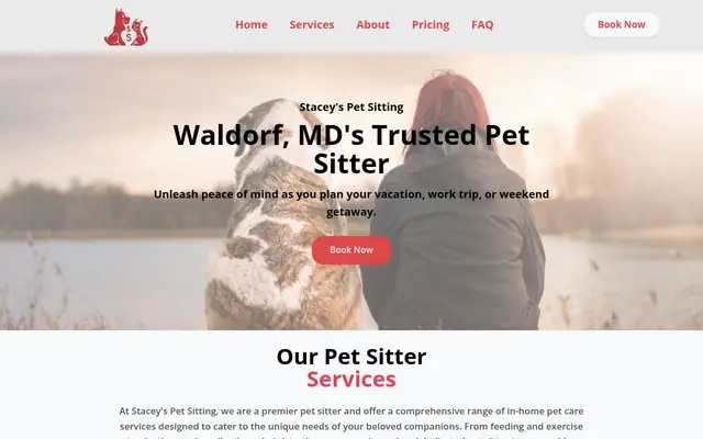 Homepage of Stacey's Pet Sitting – cat sitter in Temple Hills, MD