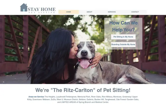 Homepage of Stay Home Pet Sitting – cat sitter in Houston, TX