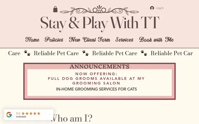 Homepage of Stay&PlaywithTT – cat sitter in Pittsville, MD