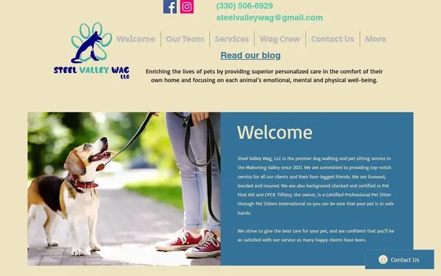 Homepage of Steel Valley Wag, LLC – cat sitter in Canfield, OH