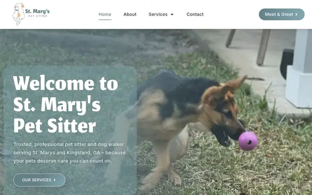 Homepage of St. Mary's Pet Sitter – cat sitter in St Marys, GA