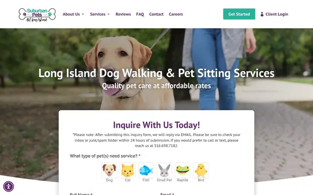 Homepage of Suburban Pets – cat sitter in Huntington, NY