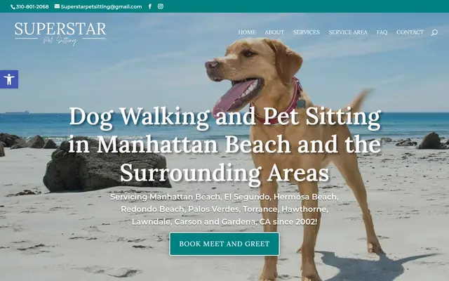 Homepage of Superstar Pet Sitting – cat sitter in Manhattan Beach, CA
