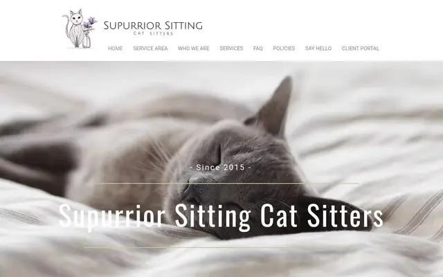 Homepage of Supurrior Sitting Cat Sitters – cat sitter in Texas
