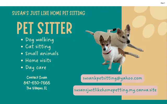Homepage of Just Like Home Pet Sitting – cat sitter in The Villages, FL